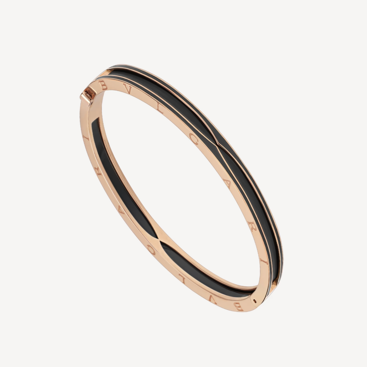 [⭐Clover Jewelry]ZERO 1 PINK GOLD WITH MATTE BLACK CERAMIC BRACELET