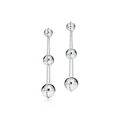 [Clover Jewelry]TRIPLE DROP SILVER EARRINGS
