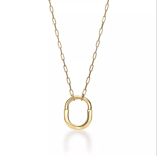 [Clover Jewelry]LOCK NECKLACE GOLD
