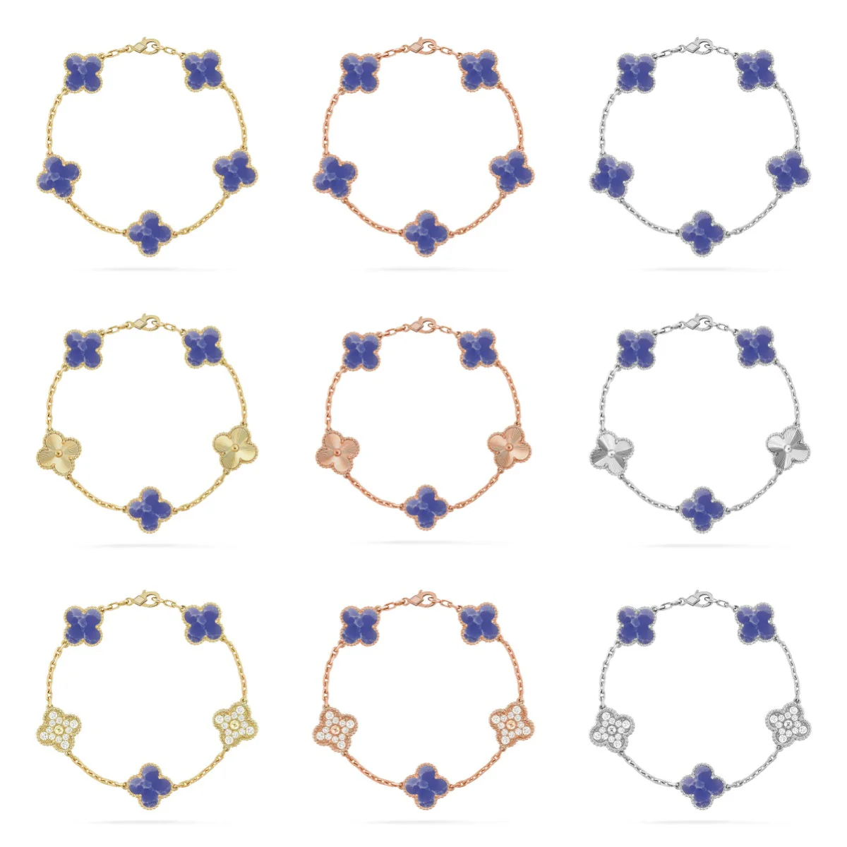 [⭐Clover Jewelry]CLOVER 5 MOTIF BLUE VEINS BRACELET COLLECTION