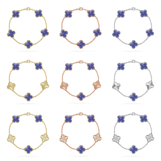 [⭐Clover Jewelry]CLOVER 5 MOTIF BLUE VEINS BRACELET COLLECTION