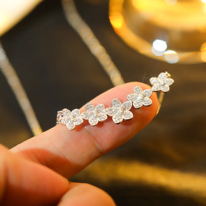 [Clover Jewelry]]wild flower diamond line pendant