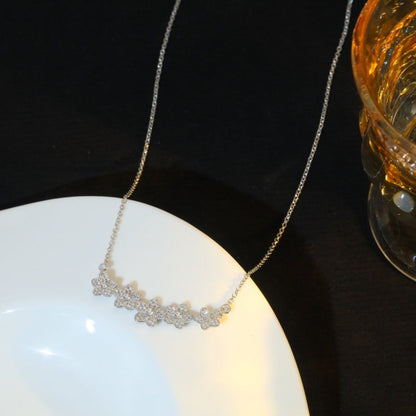 [Clover Jewelry]]wild flower diamond line pendant