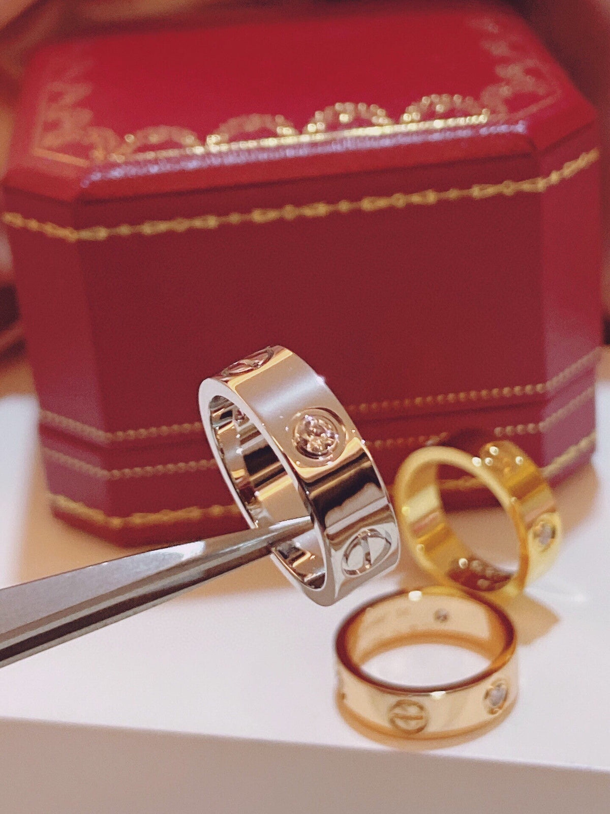 [⭐Clover Jewelry]Three-Diamond Ring