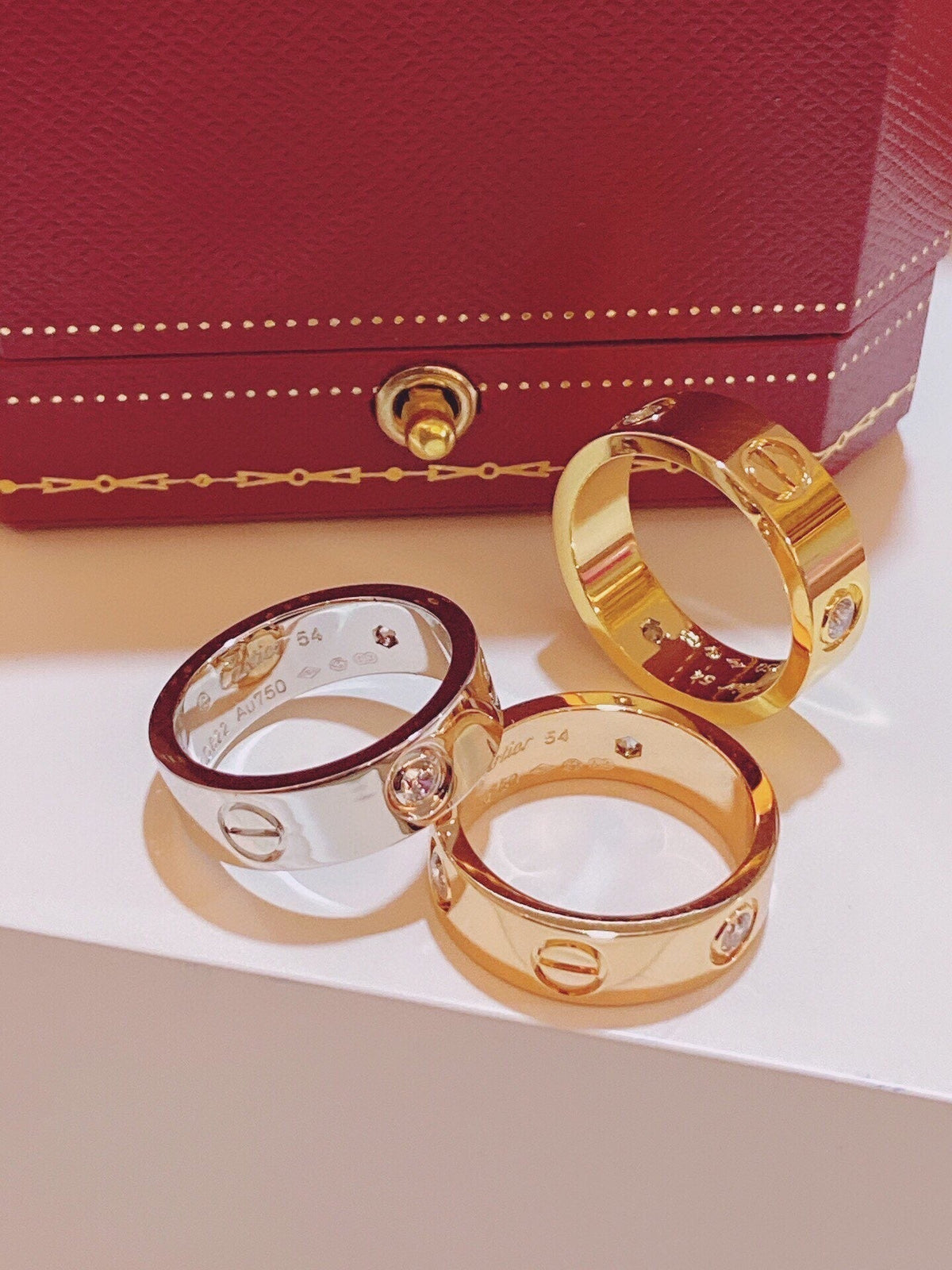 [⭐Clover Jewelry]Three-Diamond Ring