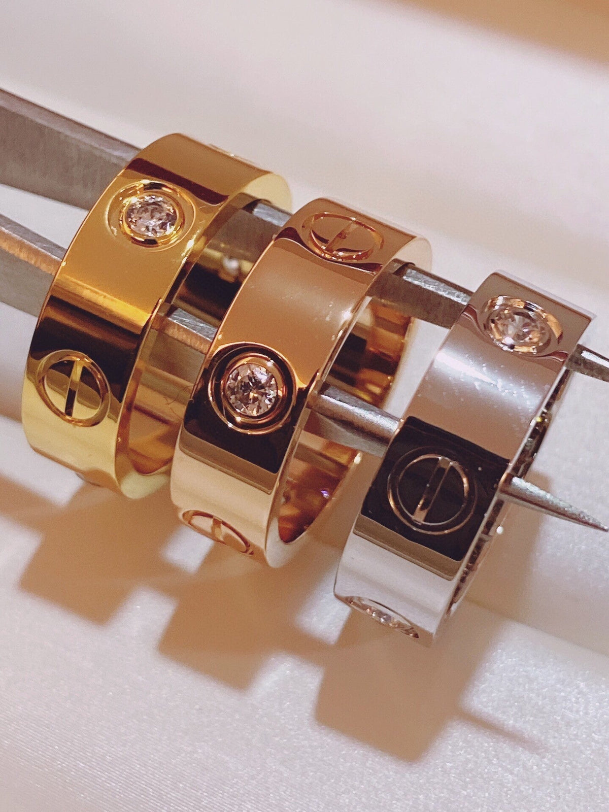 [⭐Clover Jewelry]Three-Diamond Ring