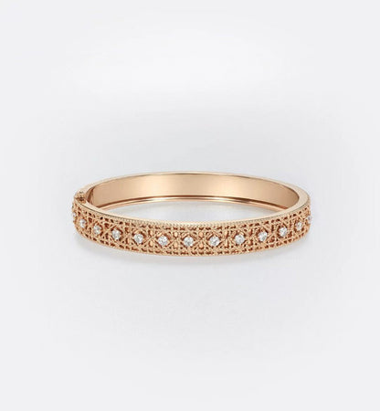 [⭐Clover Jewelry]2026 WOVEN-PATTERN BRACELET SET WITH FULL DIAMOND INLAY THREE-COLORS