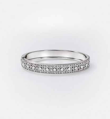 [⭐Clover Jewelry]2026 WOVEN-PATTERN BRACELET SET WITH FULL DIAMOND INLAY THREE-COLORS