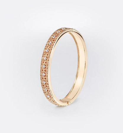 [⭐Clover Jewelry]2026 WOVEN-PATTERN BRACELET SET WITH FULL DIAMOND INLAY THREE-COLORS