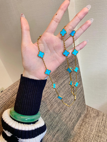 [⭐Clover Jewelry]CLOVER 20 MOTIFS TURQUOISE GOLD