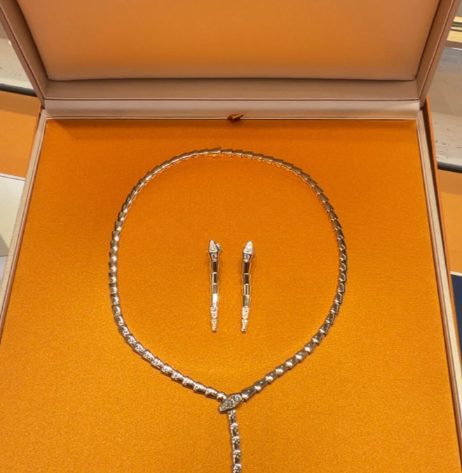[⭐Clover Jewelry]NEW！SERPENT DIAMOND NECKLACE