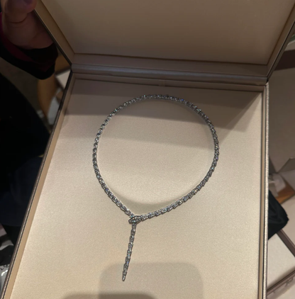 [⭐Clover Jewelry]NEW！SERPENT DIAMOND NECKLACE