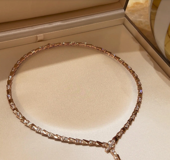 [⭐Clover Jewelry]NEW！SERPENT DIAMOND NECKLACE