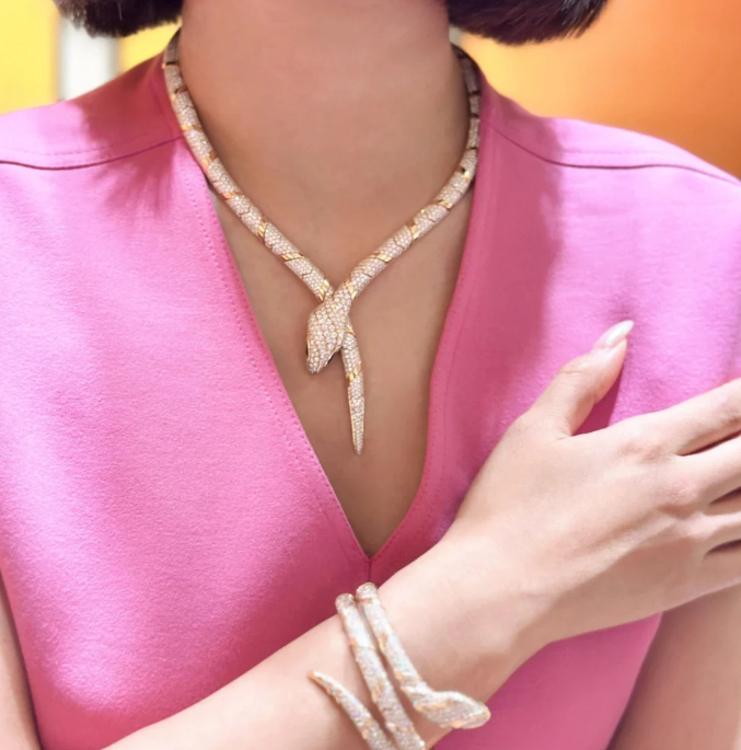 [⭐Clover Jewelry]HAUTE COUTURE GOLD SERPENTI NECKLACE
