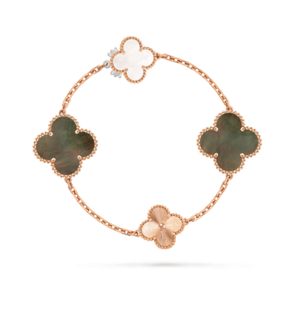 [⭐Clover Jewelry]DETACHABLE CLOVER 15(11+4) FLOWER SILVER NECKLACE SET