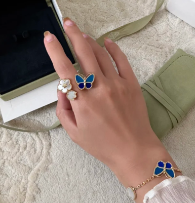 [⭐Clover Jewelry]2026 NEW TWIN BUTTERFLY LUCKY RING