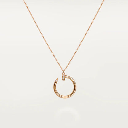 [⭐Clover Jewelry]JUSTE NECKLACE PINK GOLD