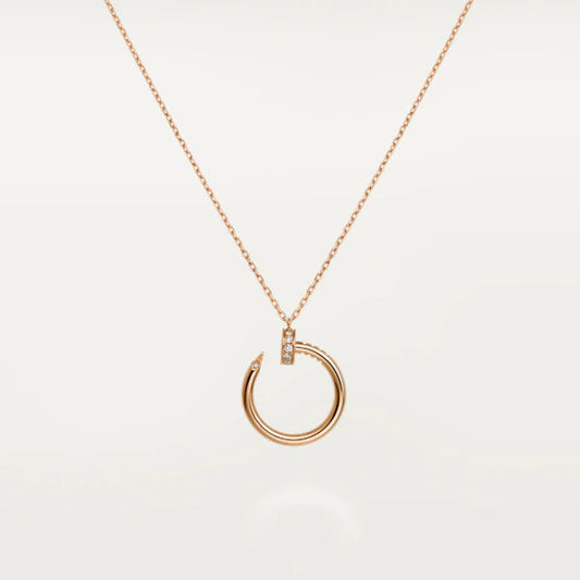 [⭐Clover Jewelry]JUSTE NECKLACE PINK GOLD