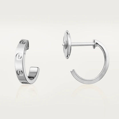 [⭐Clover Jewelry]LOVE EARRINGS 2.65MM SILVER