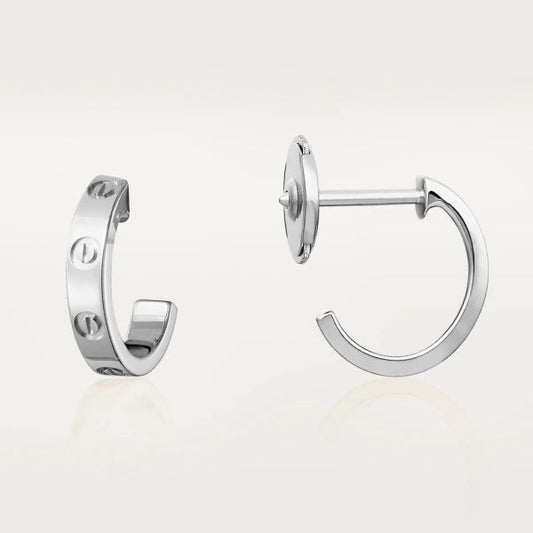 [⭐Clover Jewelry]LOVE EARRINGS 2.65MM SILVER