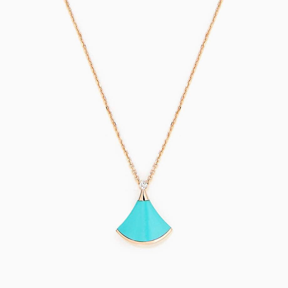 [⭐Clover Jewelry]DREAM NECKLACE TURQUOISE PINK GOLD