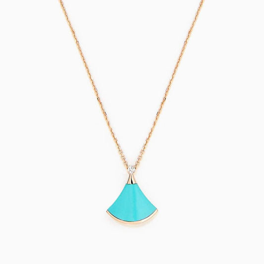 [⭐Clover Jewelry]DREAM NECKLACE TURQUOISE PINK GOLD