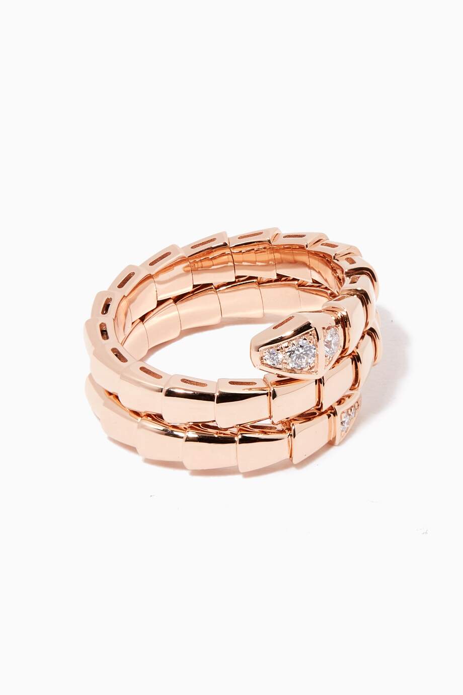 [⭐Clover Jewelry]SERPENTS DOUBLE ROW DIAMOND RING