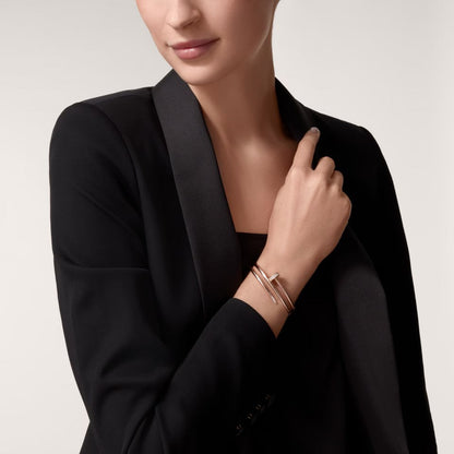 [⭐Clover Jewelry]JUSTE BRACELET 3.5MM DOUBLE ROW DIAMOND