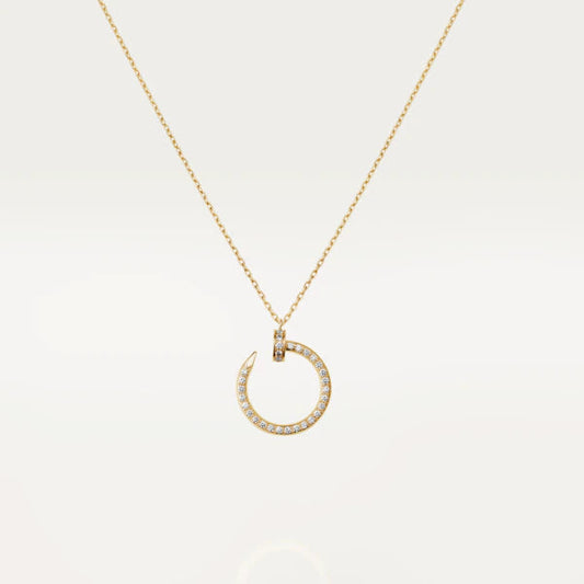 [⭐Clover Jewelry]JUSTE NECKLACE GOLD DIAMONDS