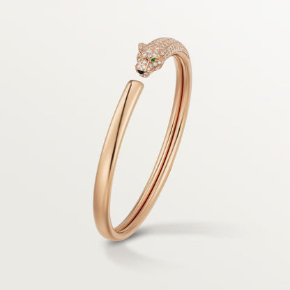 [⭐Clover Jewelry]PANTHERE HALF DIAMOND OPEN BRACELET