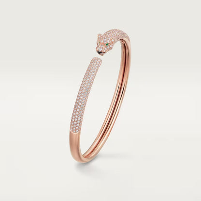 [⭐Clover Jewelry]PANTHERE FULL DIAMOND OPEN BRACELET