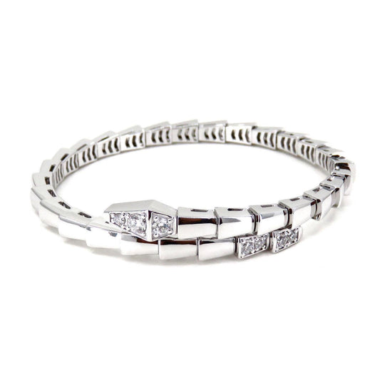 [⭐Clover Jewelry]SERPENTI BRACELET DIAMONDS SILVER