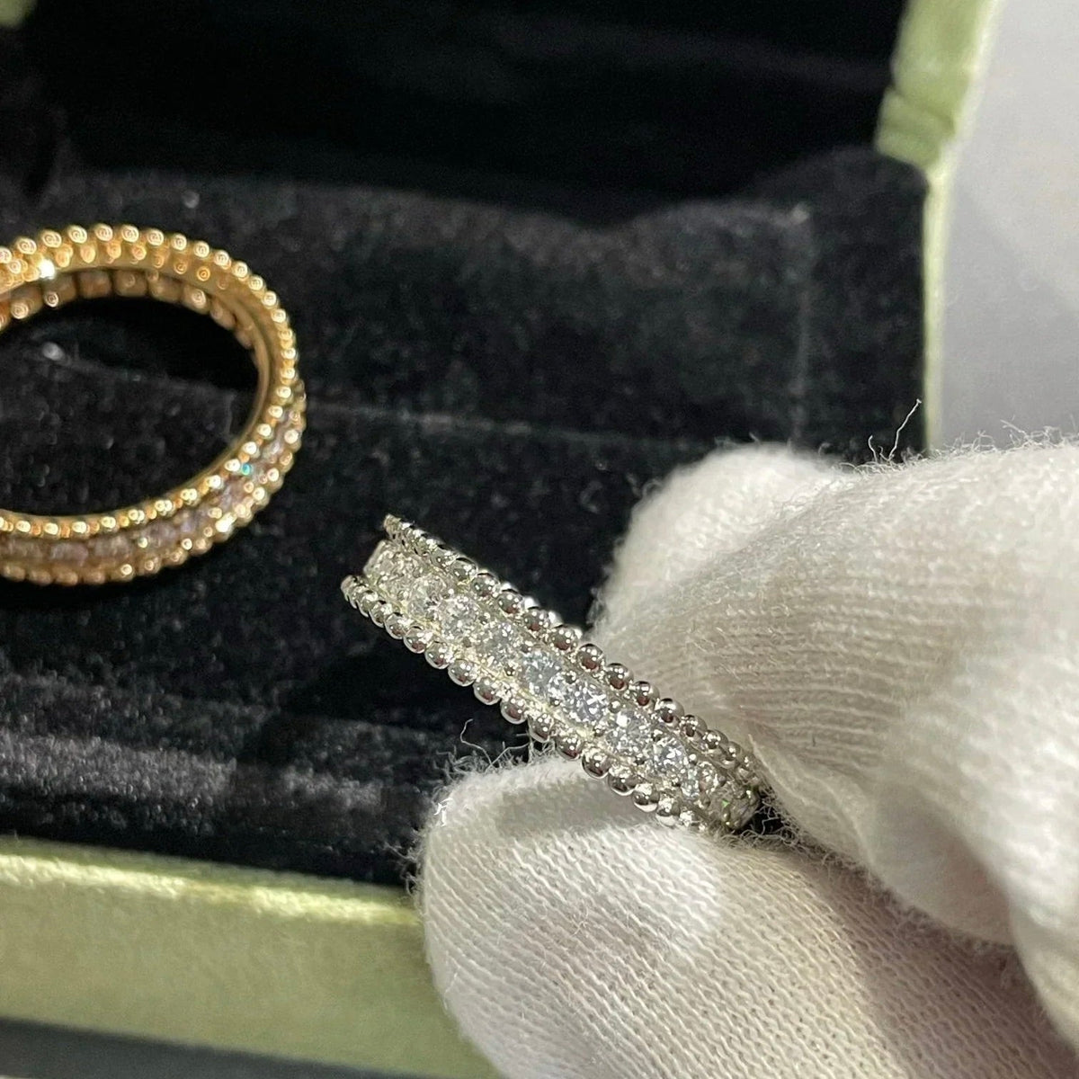 [⭐Clover Jewelry]PERLEE DIAMOND SILVER RING
