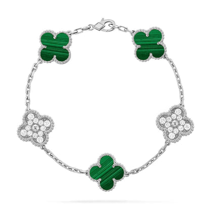 [⭐Clover Jewelry] CLOVER 5 MOTIF MALACHITE BRACELET COLLECTION