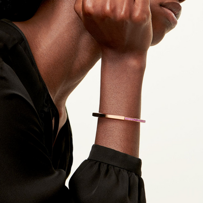 [Clover Jewelry]LOCK BRACELET ROSE DIAMOND PINK GOLD
