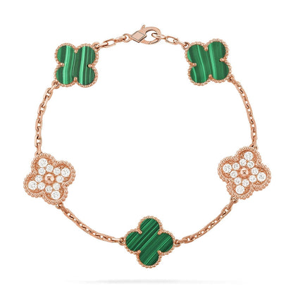 [⭐Clover Jewelry] CLOVER 5 MOTIF MALACHITE BRACELET COLLECTION
