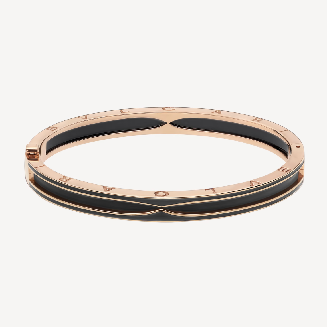 [⭐Clover Jewelry]ZERO 1 PINK GOLD WITH MATTE BLACK CERAMIC BRACELET