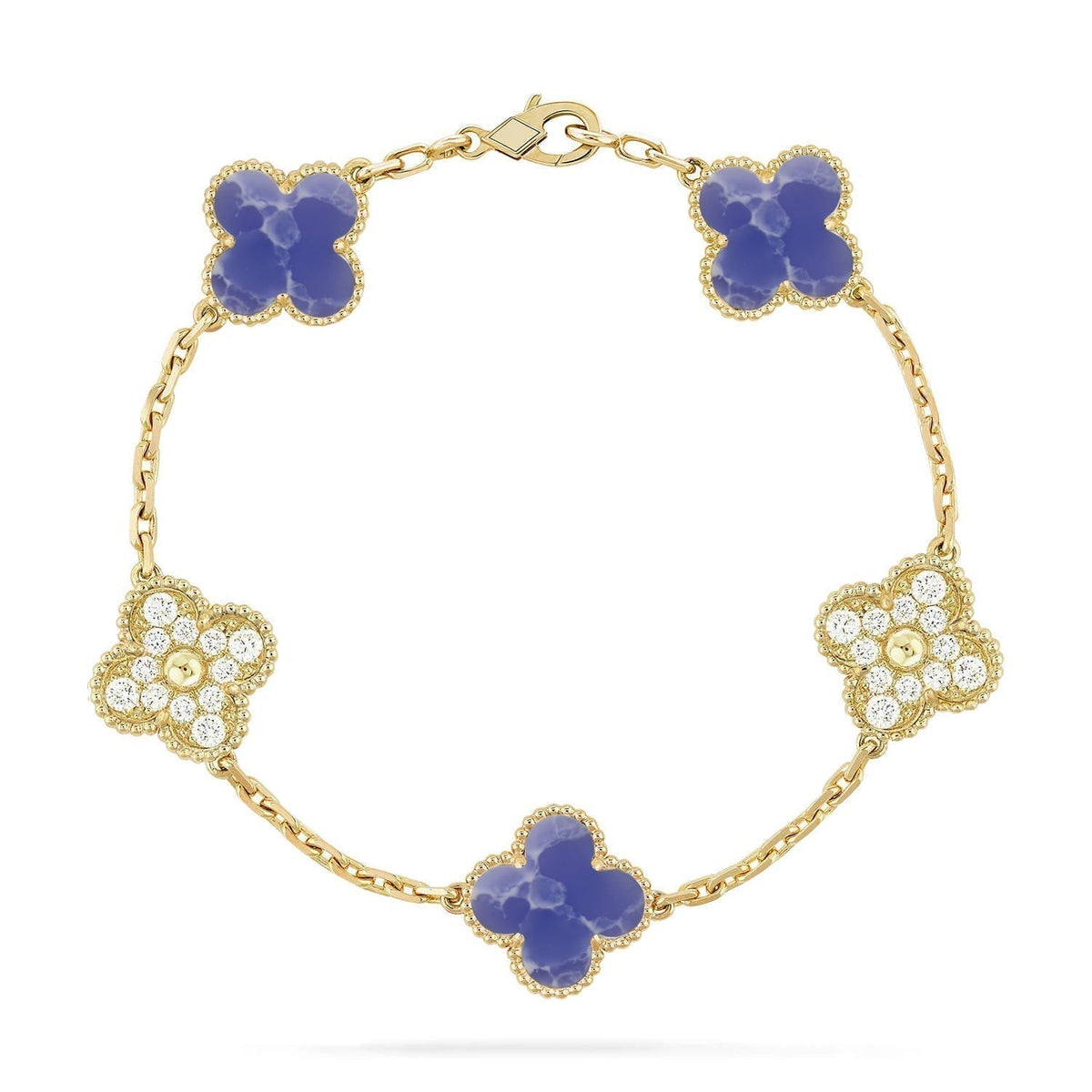 [⭐Clover Jewelry]CLOVER 5 MOTIF BLUE VEINS BRACELET COLLECTION