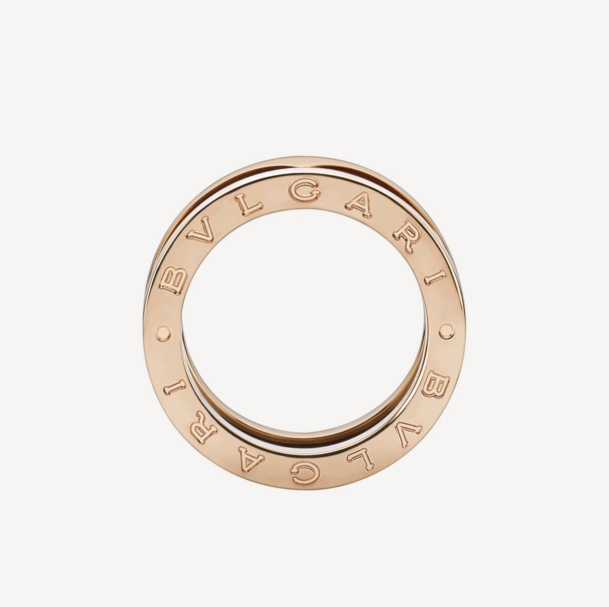 [⭐Clover Jewelry]ZERO 1 TWO-BAND LOOPS AND BLACK CERAMIC PINK GOLD RING