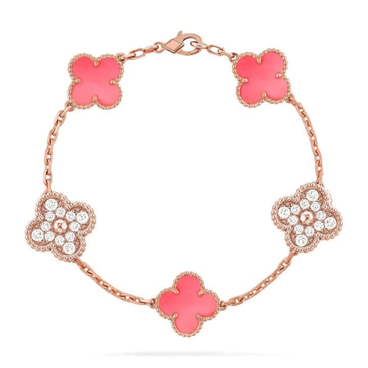 [⭐Clover Jewelry] CLOVER 5 MOTIFS  PINK MOP BRACELET COLLECTION
