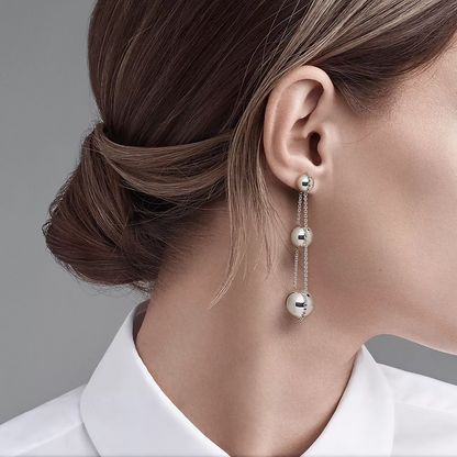 [Clover Jewelry]TRIPLE DROP SILVER EARRINGS