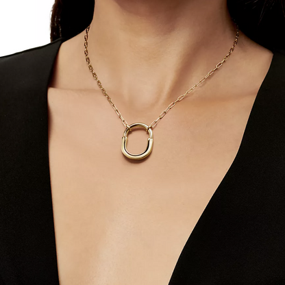 [Clover Jewelry]LOCK NECKLACE GOLD