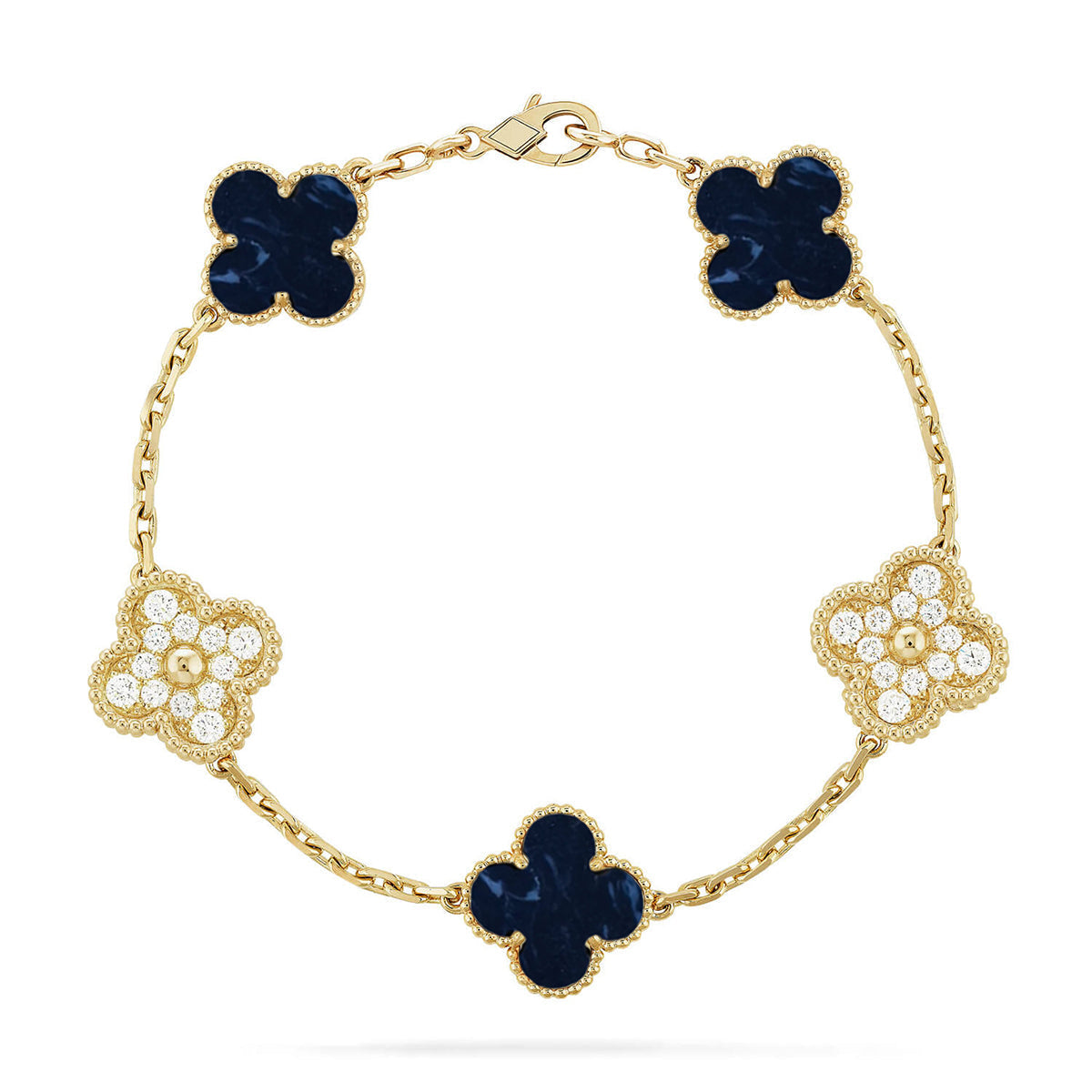 [⭐Clover Jewelry]CLOVER 5 MOTIF PIETERSITE BRACELET COLLECTION