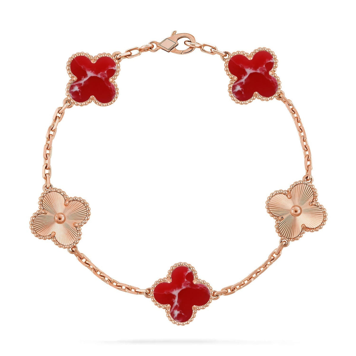 [⭐Clover Jewelry]CLOVER 5 MOTIF RED PATTERN BRACELET COLLECTION