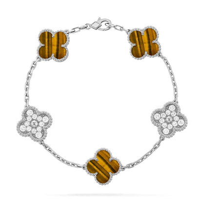 [⭐Clover Jewelry] CLOVER 5 MOTIFS TIGER EYE BRACELET COLLECTION