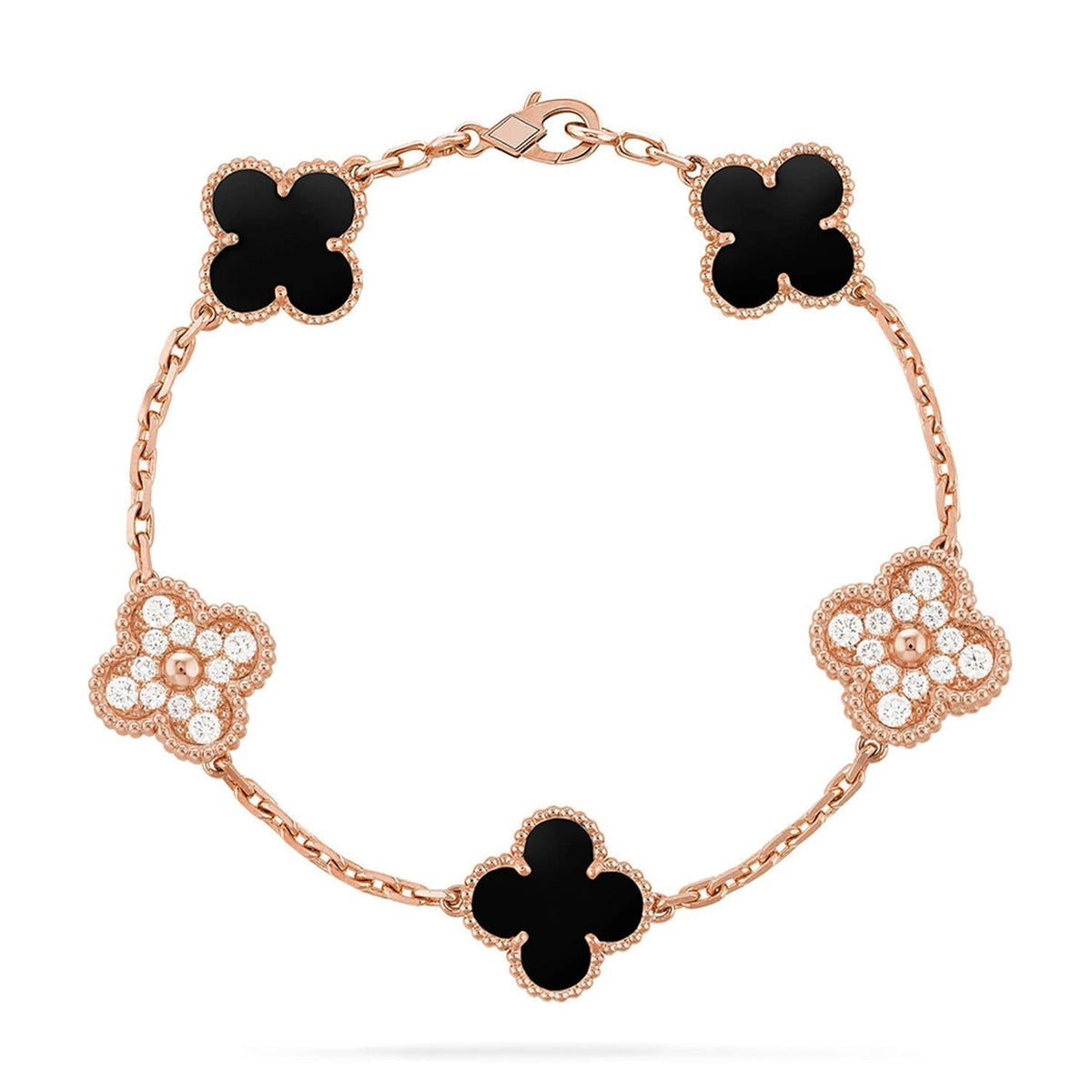 [⭐Clover Jewelry] CLOVER 5 MOTIF ONYXS BRACELET COLLECTION