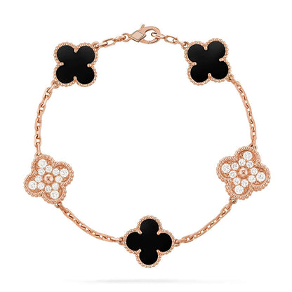 [⭐Clover Jewelry] CLOVER 5 MOTIF ONYXS BRACELET COLLECTION