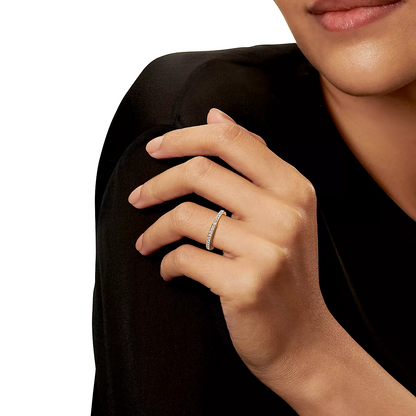 [Clover Jewelry]LOCK RING GOLD DIAMOND PAVED