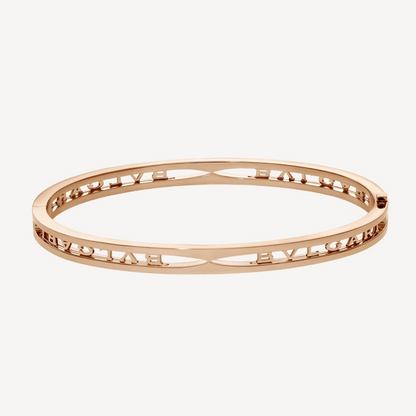 [⭐Clover Jewelry]ZERO 1 SPIRAL LOGO PINK GOLD BRACELET