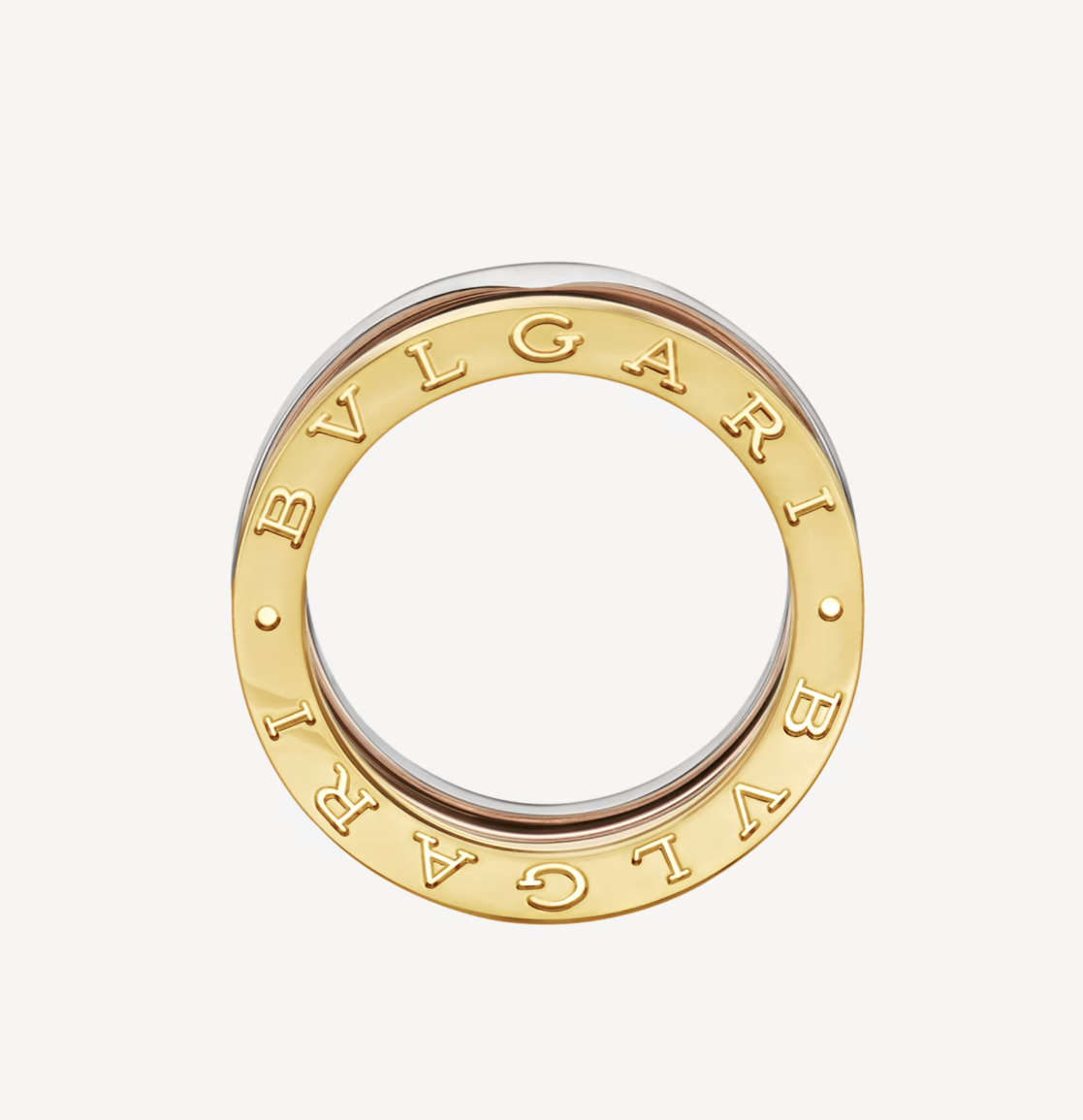 [⭐Clover Jewelry]ZERO 1 THREE-BAND ROSE WHITE AND YELLOW RING